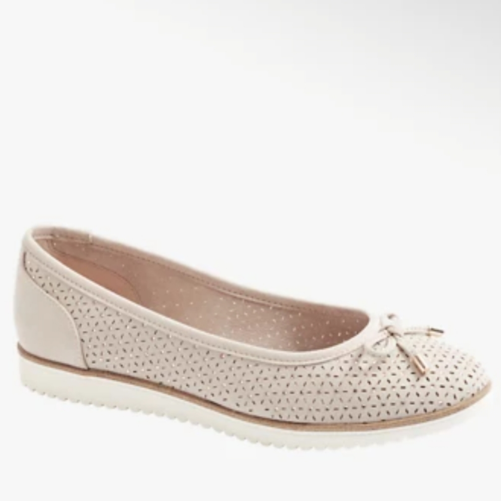 Flats Shoes Pink Beige